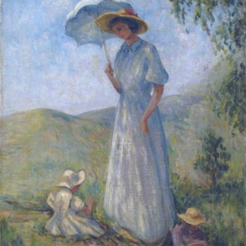 Saint Tropez - Madame Lebasque in the Sun with Marthe and Nono, 1909