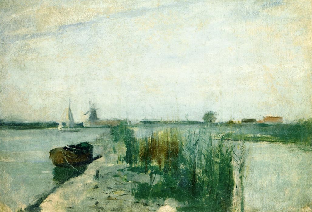Scene along a Dutch River, 1885