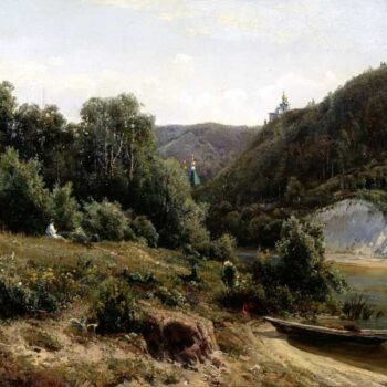 ShIShKIN Ivan - U monastyria (at monastery)