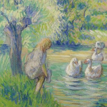 Shepherdess and the Geese, Eragny, 1890