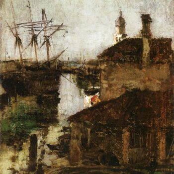 Ship and Dock, Venice, 1878