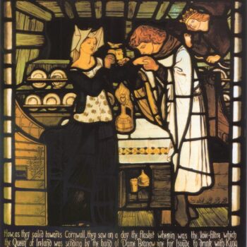 Sir Tristram and la Belle Ysoude drinking the love potion, 1862-63