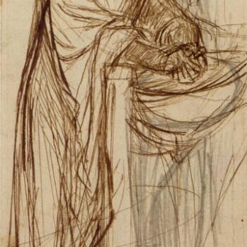 Sketch For Dante At Verona, With A Preliminary Study For The Principal Figure