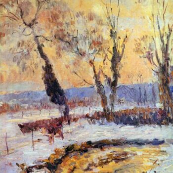 Snow at Sunset