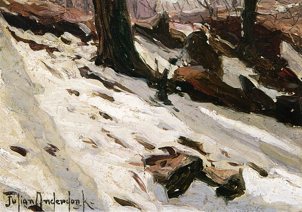 Snow near the Cave, Central Park, New York, 1902