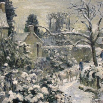 Snowscape with Cows at Montfoucault, 1874