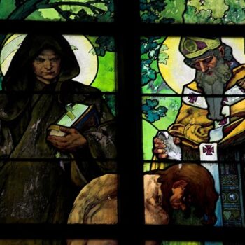 St. Vitus Cathedral, Mucha's window detail 3