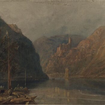 St Goarshausen and Katz Castle, 1817
