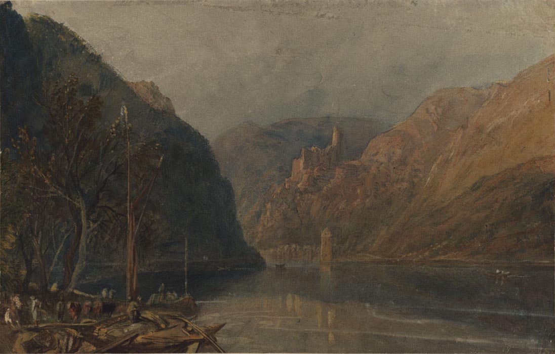 St Goarshausen and Katz Castle, 1817