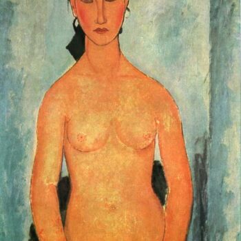 Standing Nude (also known as Elvira) - 1919 - PC - Painting - oil on canvas