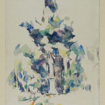 Statue under Trees, 1895-1900
