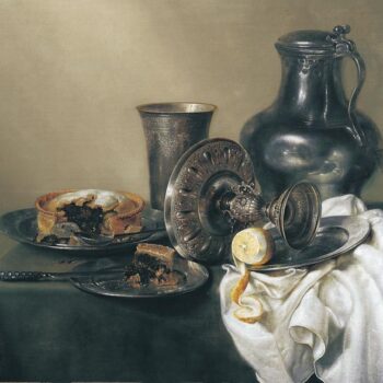 Still-life with the Turkish - blackberry pie - about 1640