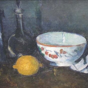 Still Life in Blue with Lemon, 1873-77