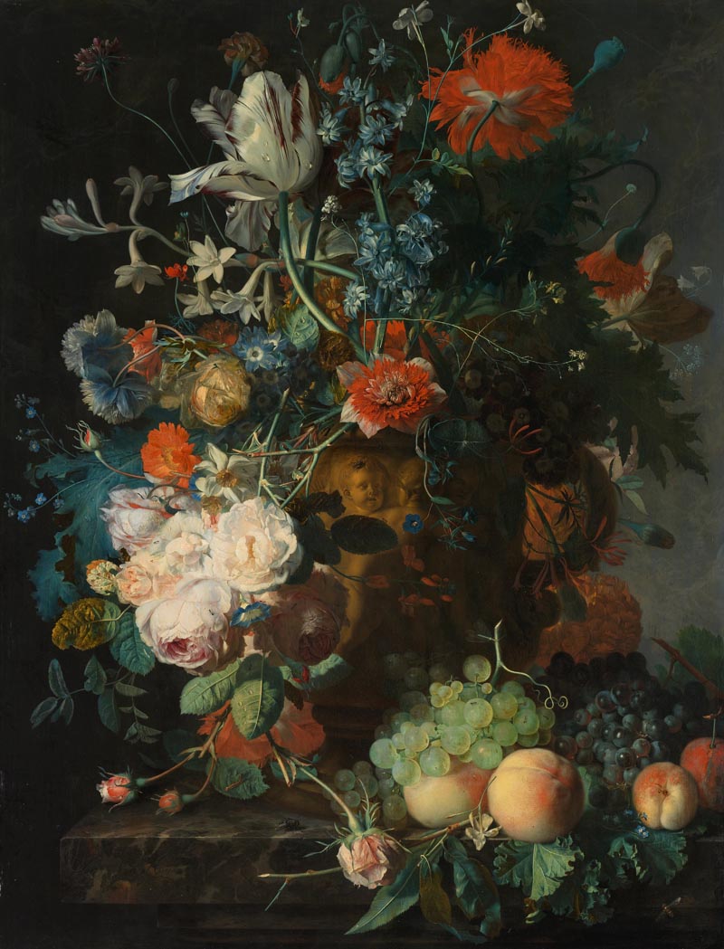 Still Life with Flowers and Fruit - 1721
