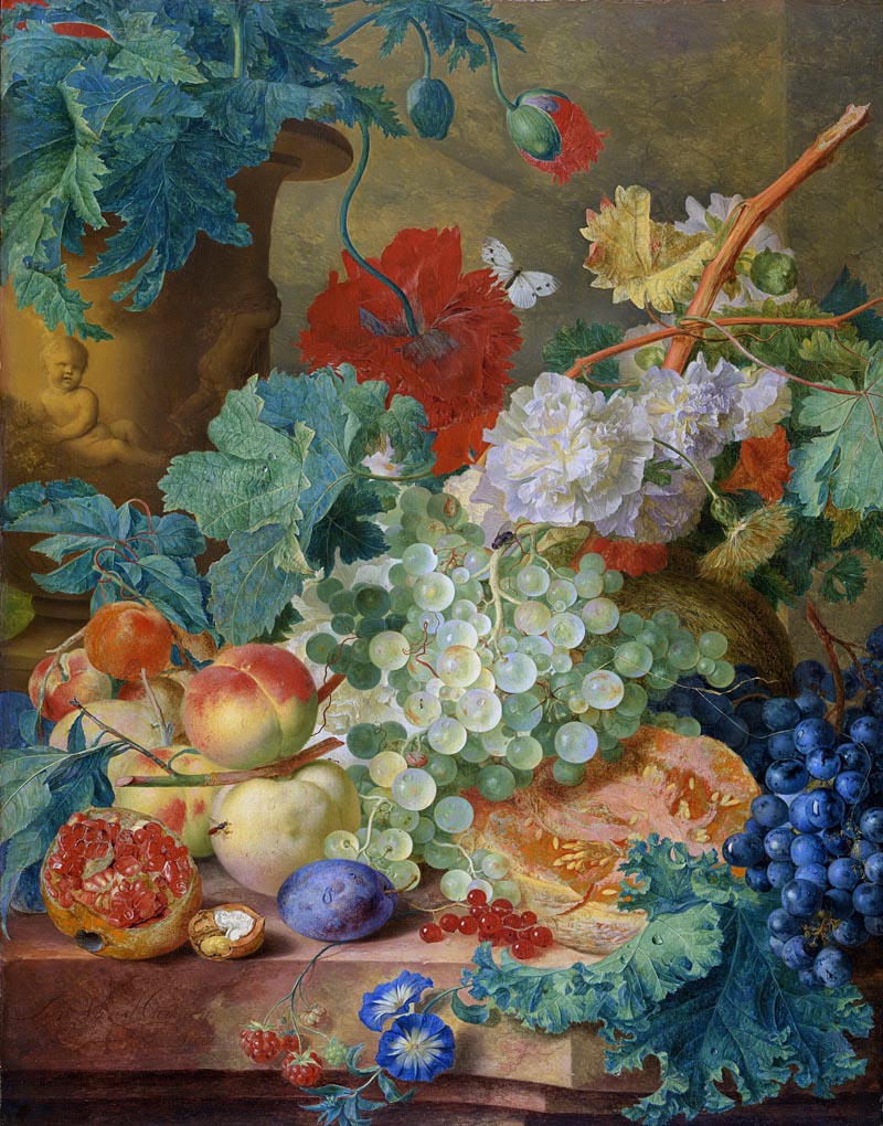 Still Life with Flowers and Fruit - 1728