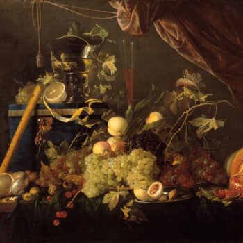 Still Life with Fruit and a pipe - about 1650-1655