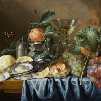 Still Life with Oysters and Grapes - 1653
