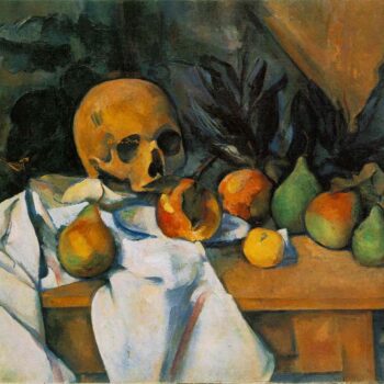 Still Life with Skull and Apples