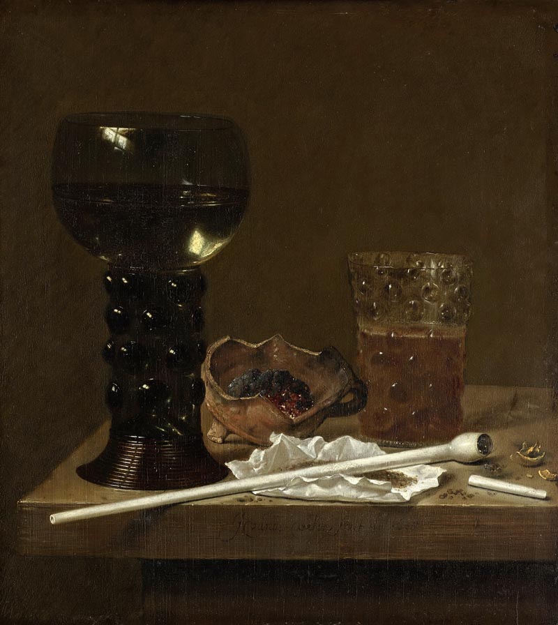 Still life with Jug, a glass and a tube - 1651
