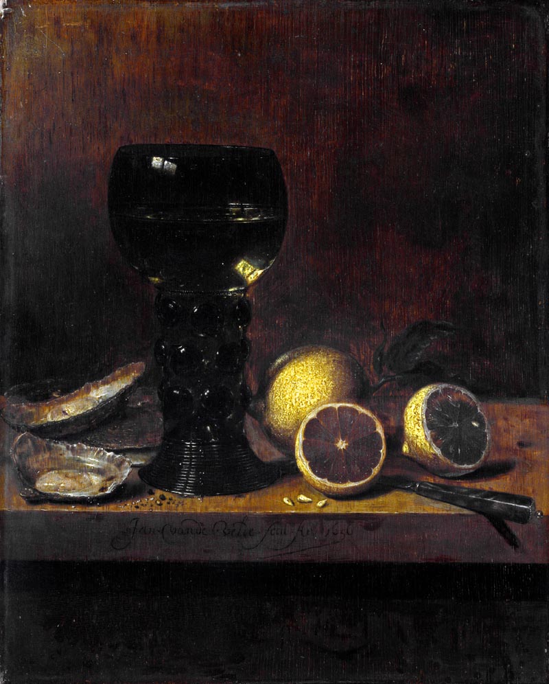 Still life with Jug, oysters and lemon - 1656