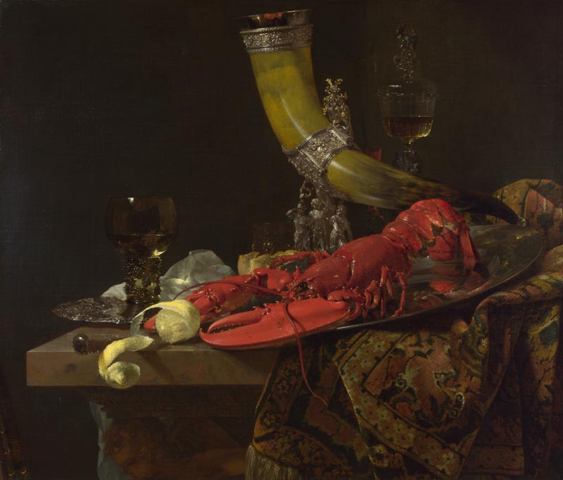 Still life with Lobster and drinking horn - about 1653