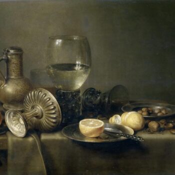 Still life with a jug of beer and Orange - 1633