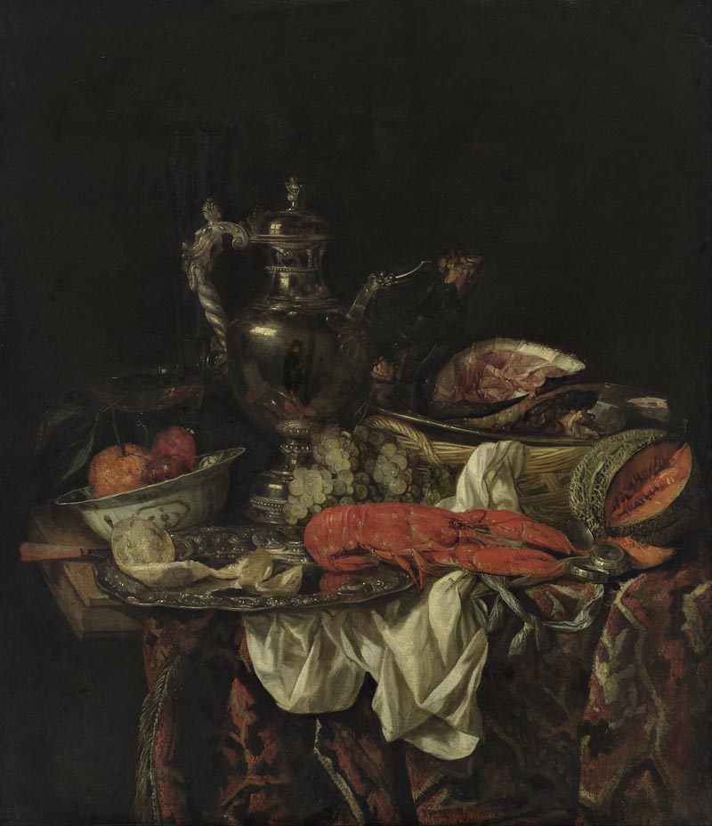 Still life with a silver pitcher - 1660