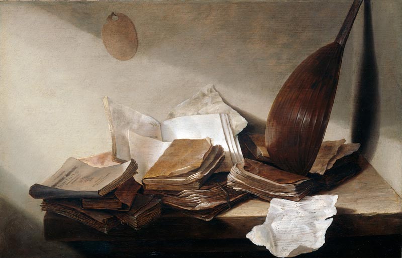 Still life with books - about 1630