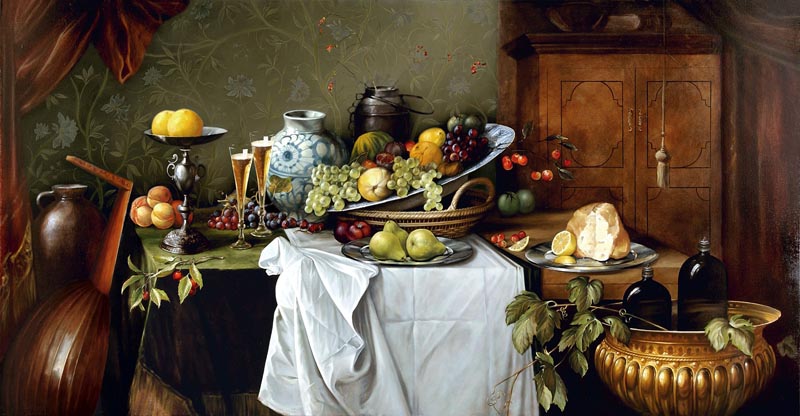 Still life with dessert
