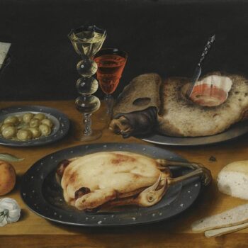 Still life with fried chicken