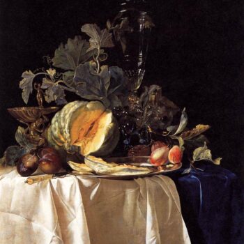 Still life with fruit and a glass cup - 1652