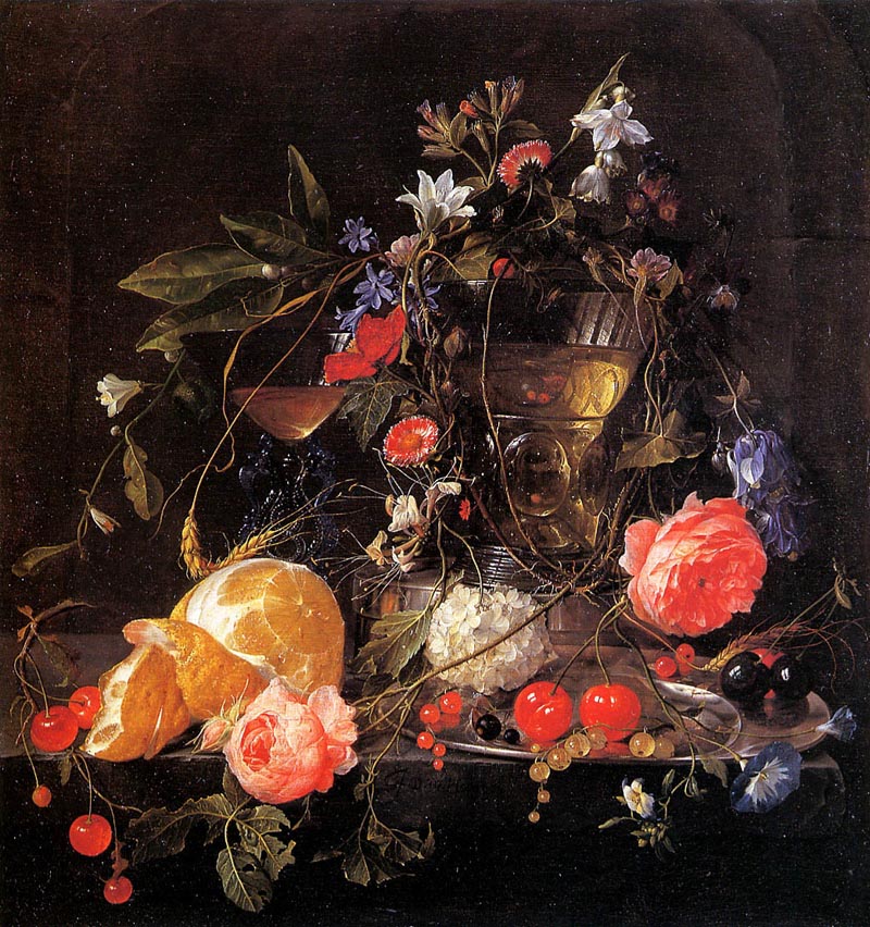 Still life with fruit and a jug of Wine 2