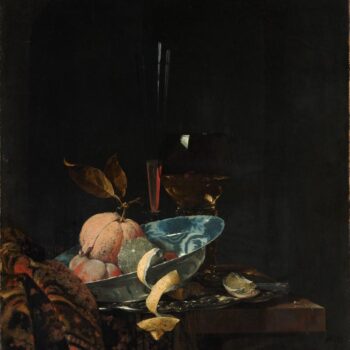 Still life with fruit, dishes and a vase - 1659