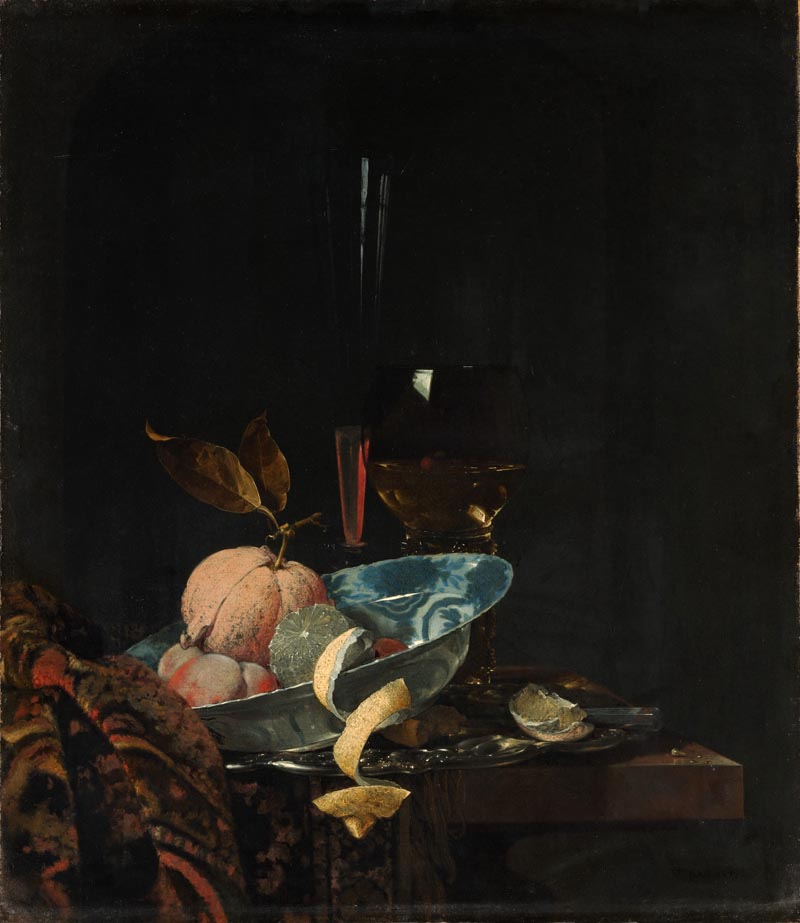 Still life with fruit, dishes and a vase - 1659