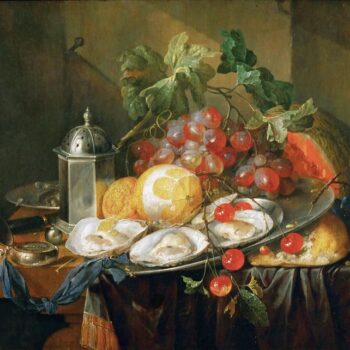 Still life with fruit, oysters and pocket watches - 1655