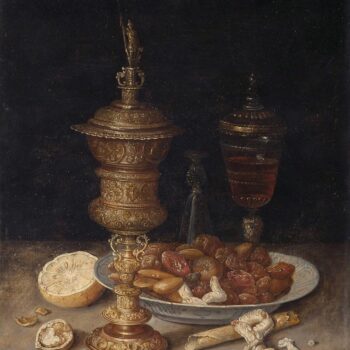 Still life with gilt vessel