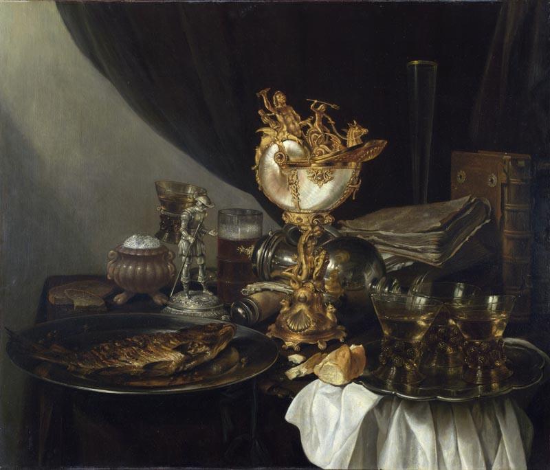 Still life with nautilus - about 1645