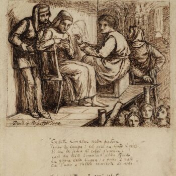 Study for `Giotto Painting the Portrait of Dante', 1852