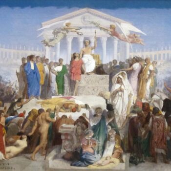 The Age of Augustus, the Birth of Christ by JeanLeon Gerome, c. 185254