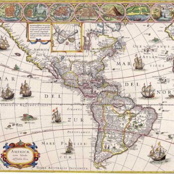 The Americas, Willem Blaeu 1650
