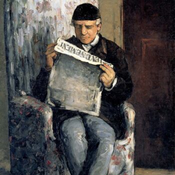 The Artist's Father, Reading  L'Evenement, 1866