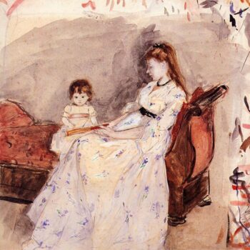 The Artist's Sister Edma with Her Daughter Jeanne - 1872