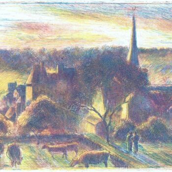 The Church and Farm at Eragny-sur-Epte, 1894-95