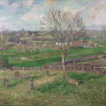 The Field and the Great Walnut Tree in Winter, Eragny, 1885