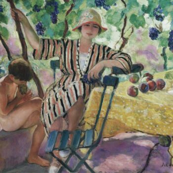 The Garden at Summer (Pierre and Nono under the Grapes), 1920