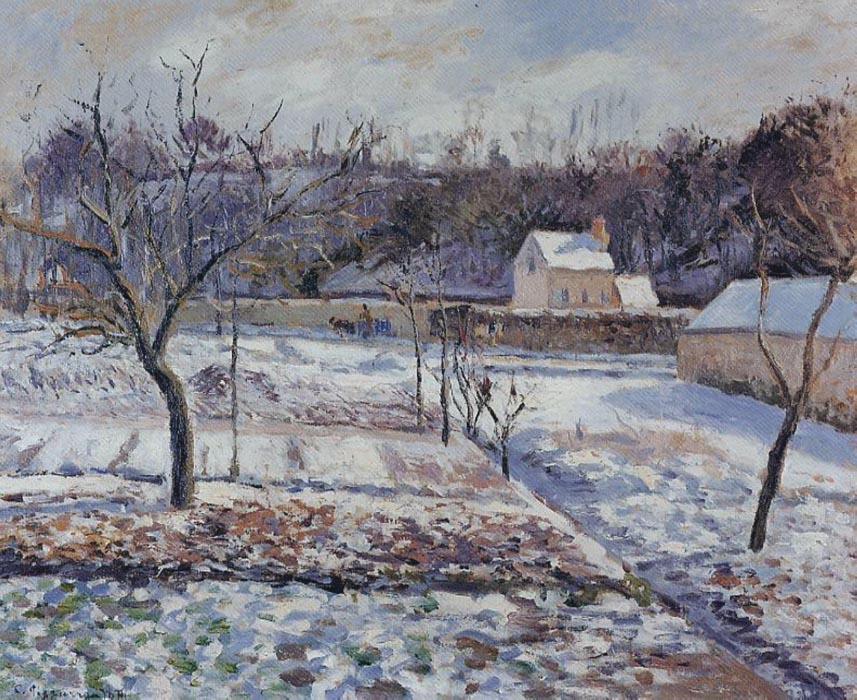 The Hermitage, Pontoise - Snow Effect, 1874