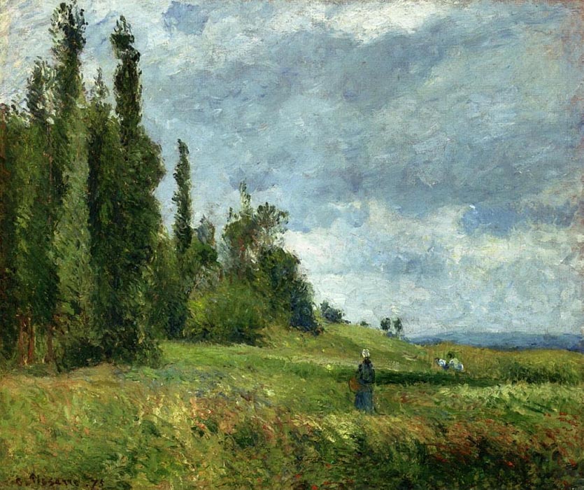The Hill of Groettes, Pontoise, Grey Weather, 1875