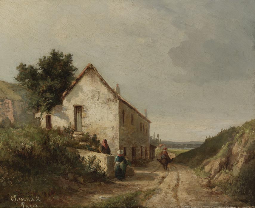 The House by the Road of Campagne wth Figures, 1856