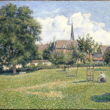 The House of the Deaf Woman and the Belfry at Eragny, 1886