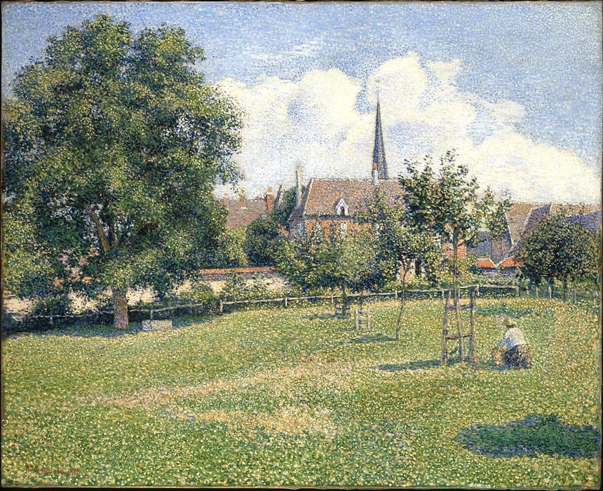 The House of the Deaf Woman and the Belfry at Eragny, 1886